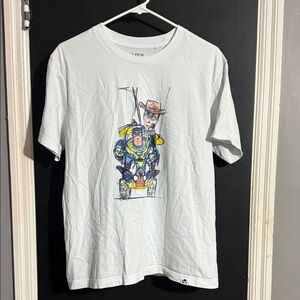 Uniqlo UT Pixar Buzz and Woody Sketch Cotton T-Shirt Size: S